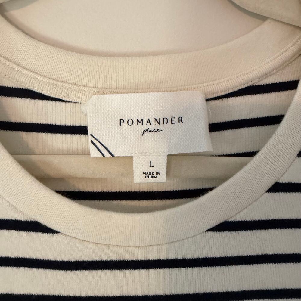 Pomander Place Tuckernuck NWT Striped Gio Maxi Dress Long Sleeve Cotton Size Lg - Picture 7 of 16